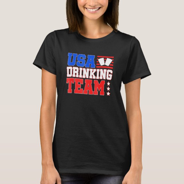 Drinkteam der USA Drink Bier T-Shirt (Vorderseite)