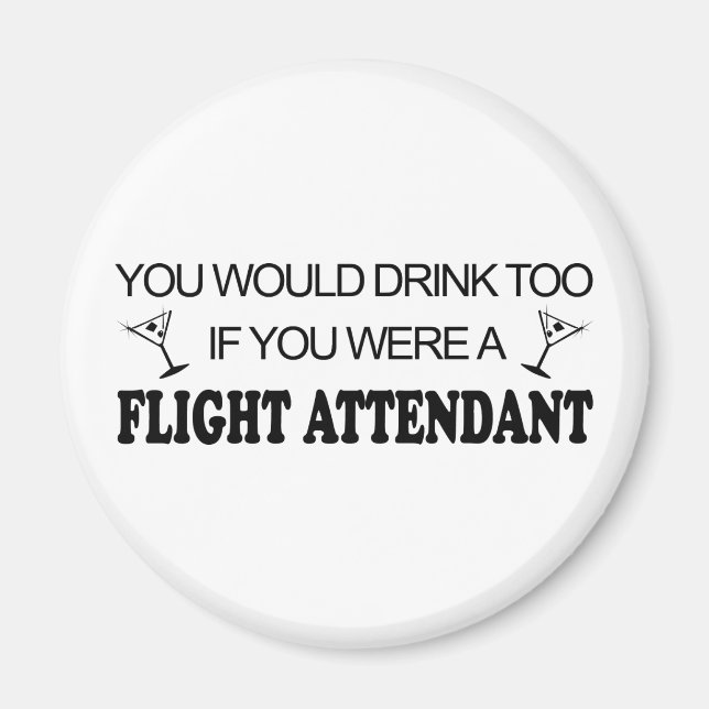 DrinkToo - Flugbegleiter Magnet (Vorne)