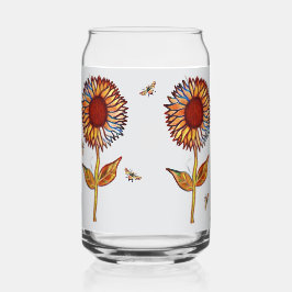 Drinkware Set Glasses Sunflowers Dosenglas