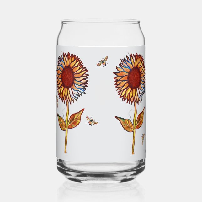 Drinkware Set Glasses Sunflowers Dosenglas (Vorderseite)