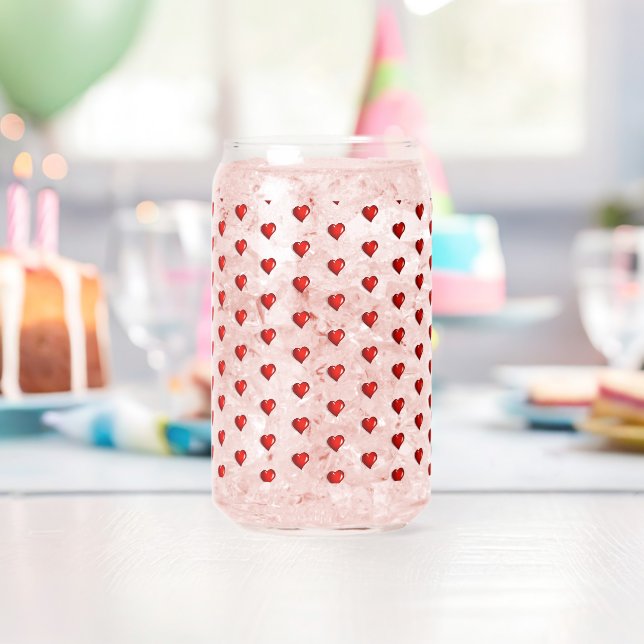 Drinkware Set Love Red Hearts  Dosenglas (Insitu (Geburtstag))