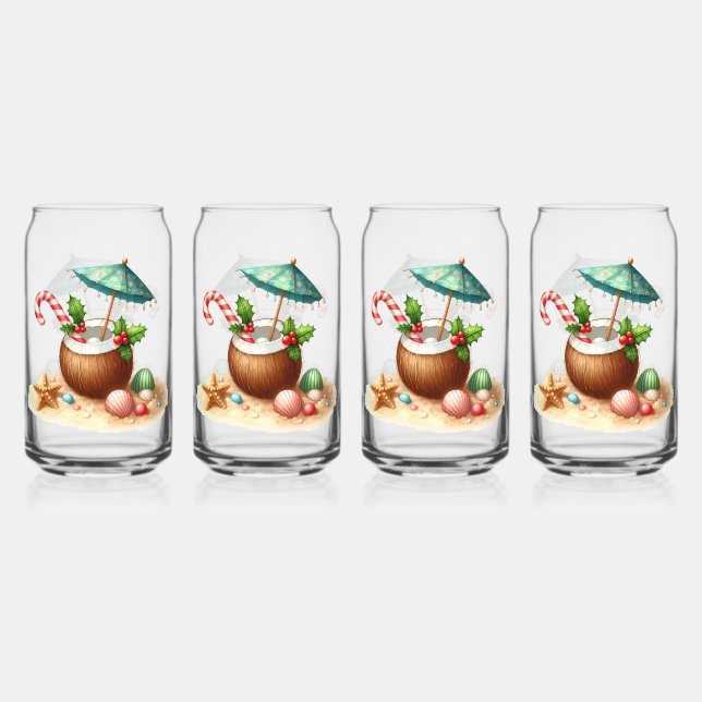 Drinkware Set-Tropical Christmas Dosenglas (Vorderseite)