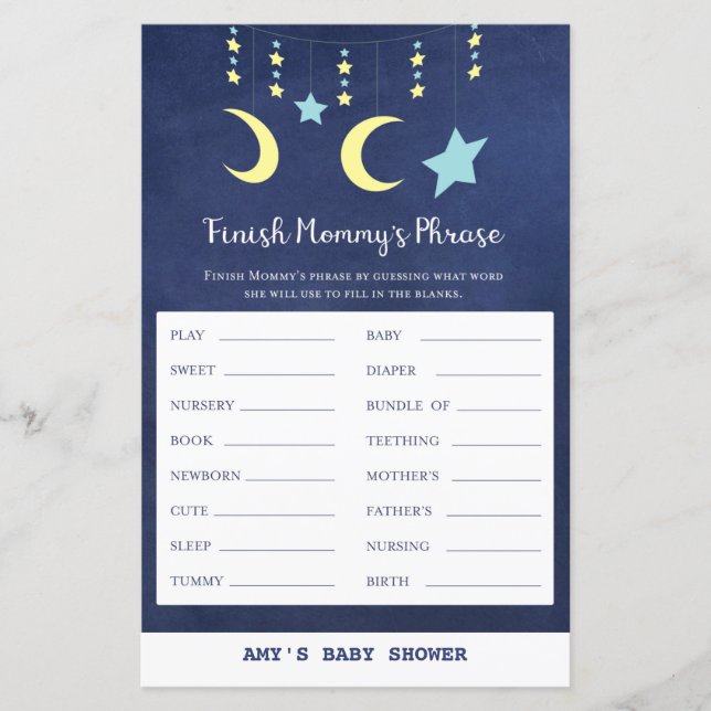 DRINT Twinkle Twinkle Moon Stars Baby Showspiel (Vorderseite)