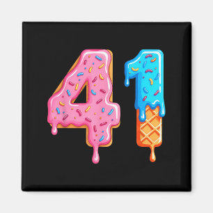 Drip 41 Meme Cool Baseball Stil Nummer Einundvierz Magnet