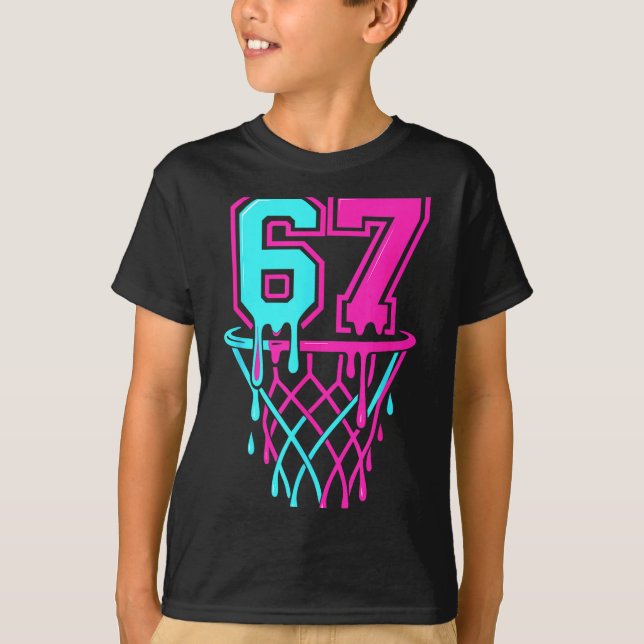 Drip 67 Basketball Six Seven Meme Game Day 6 7 Tee (Vorderseite)