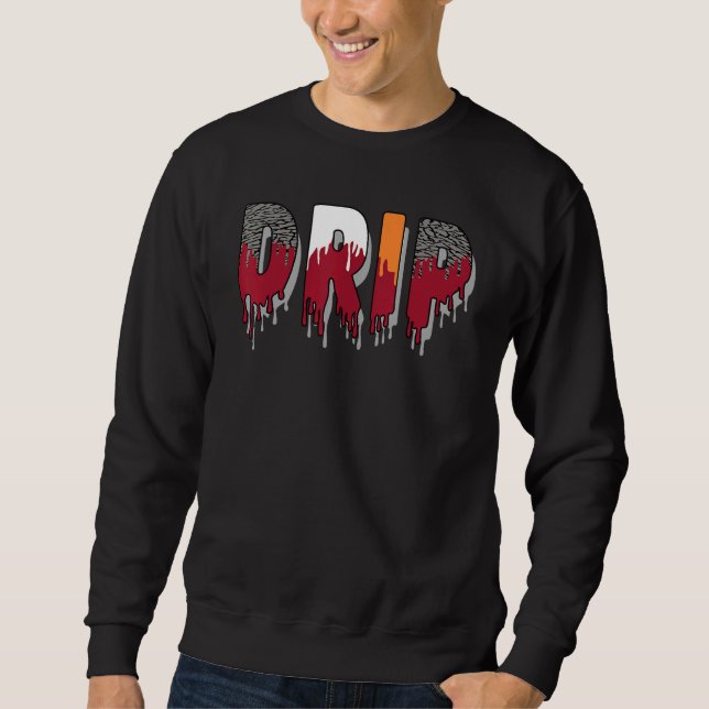 Drip Dripping Retro Cardinal Red 3s Matching Sweatshirt (Vorderseite)