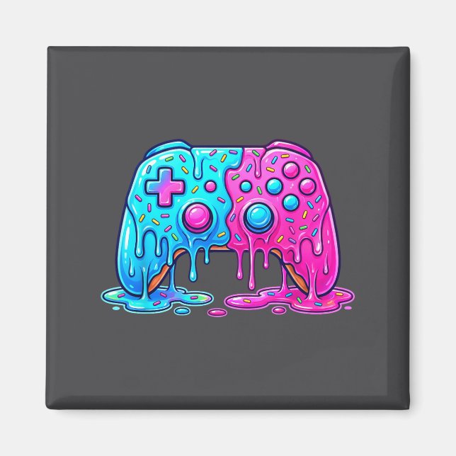 Drip Gamer Controller Boys Video Game Retro Gaming Magnet (Vorne)