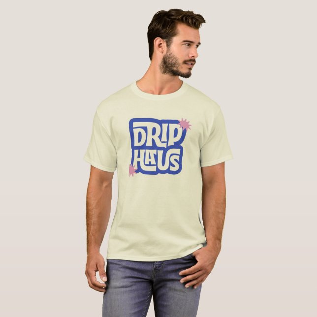 Drip Haus – Retro-Spiel-Logo T-Shirt (Vorne ganz)