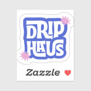 Drip Haus – Retro spielerisches Logo Aufkleber
