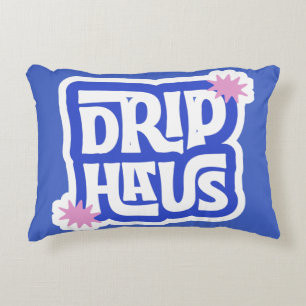 Drip Haus – Retro spielerisches Logo Dekokissen