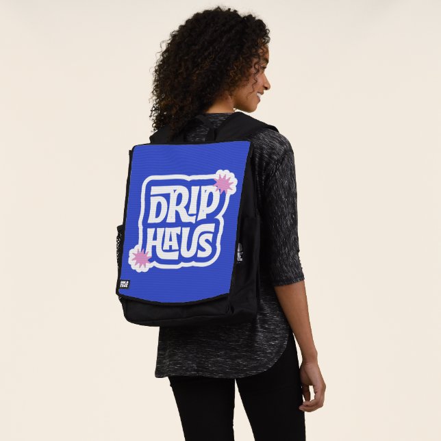 Drip Haus – Retro spielerisches Logo Rucksack (Ausgewaschen)