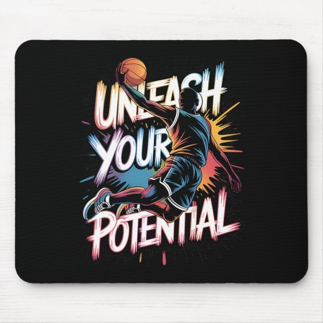 Drip Sketll Entfesseln Sie Ihr Potenzial Slam Dunk Mousepad (Vorne)