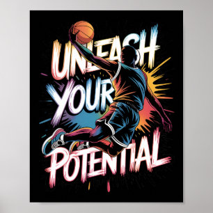 Drip Sketll Entfessle Dein Potenzial Slam Dunk Far Poster