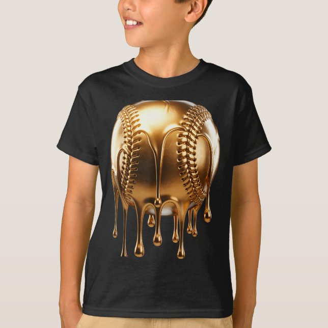 Dripng Gold Drip Baseball Game Day Player Coach Ba T-Shirt (Vorderseite)