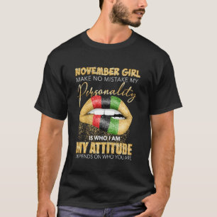 Drippin Melanin Lips Frauen Geboren im November Zo T-Shirt