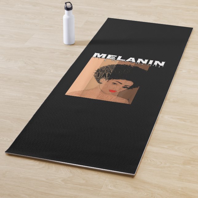 Drippin Melanin Queen Black Girl Yogamatte (Beispiel)