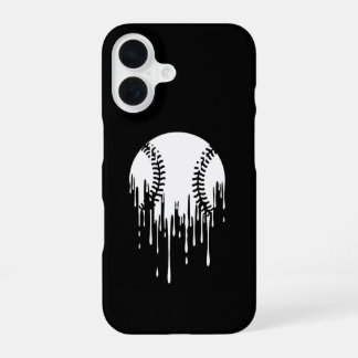 Dripping Baseball Design for Bold Sports Fans iPhone 16 Hülle