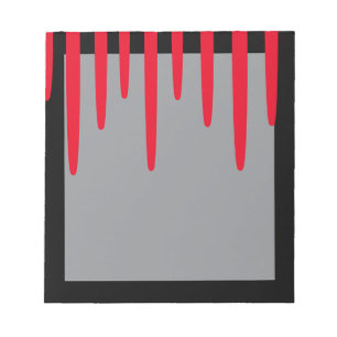 Dripping Blood Notepad (Schwarz & Rot) Notizblock