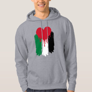Dripping Heart Sweat à capuche drapeau palestinien