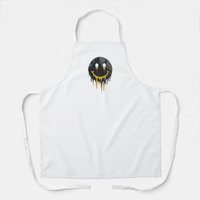 Dripping Smiley Face Apron Schürze (Vorderseite)