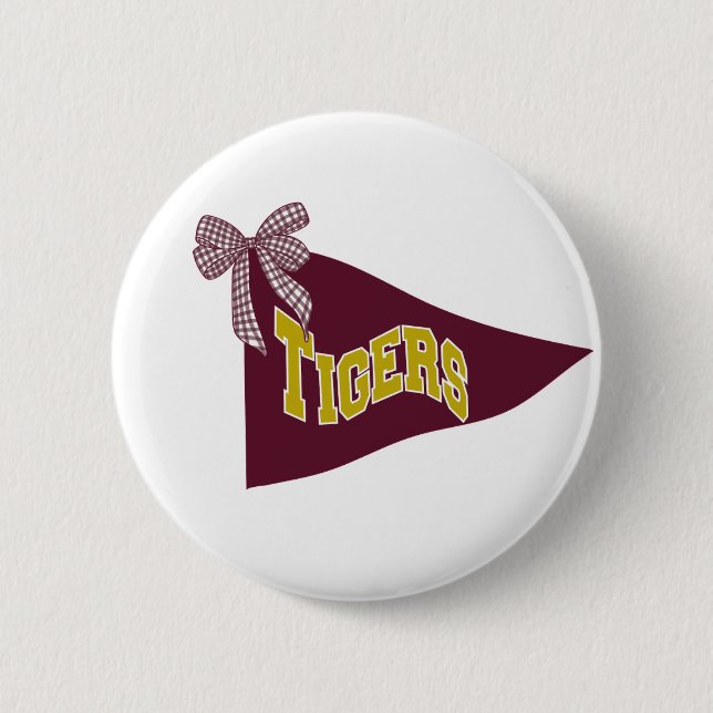 Dripping Springs Tigers Schulgeist-Anstecknadel Button (Vorderseite)