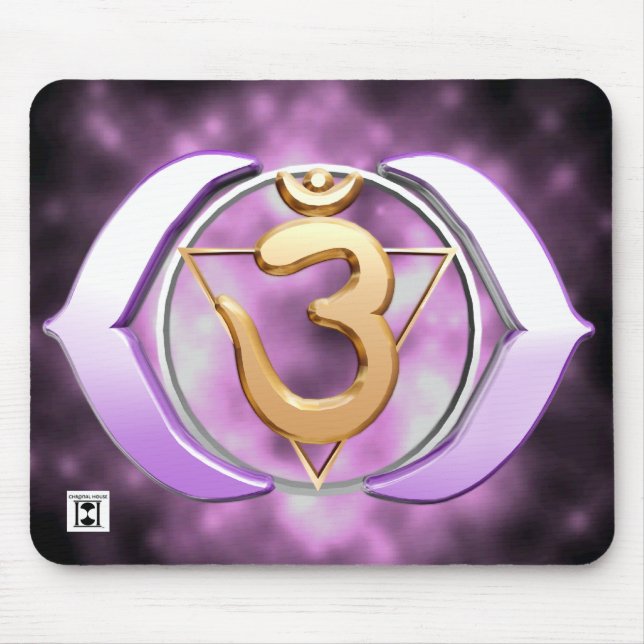 Dritt-Auge Chakra Mousepad (Vorne)