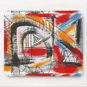 Dritte Auge-Hand gemalte abstrakte Kunst Mousepad