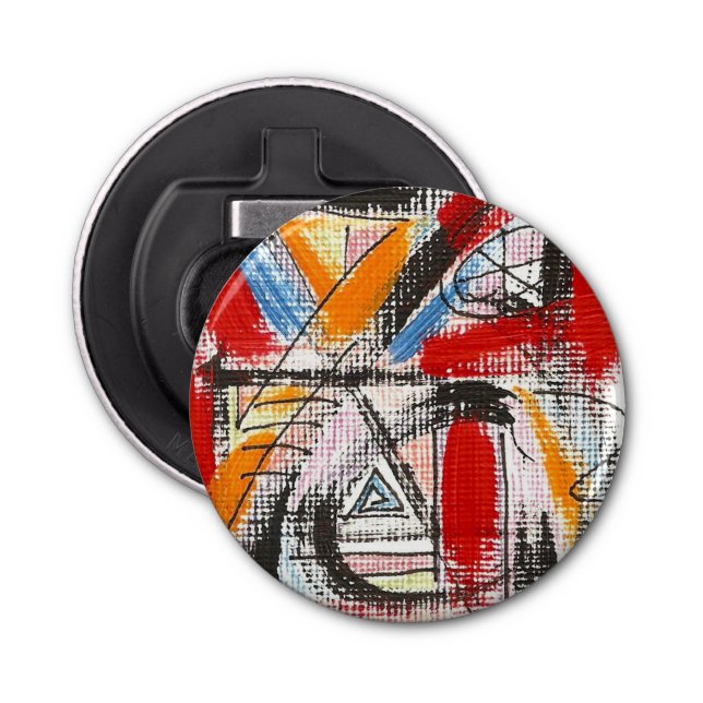 Dritte augenmalte moderne Kunst Flaschenöffner (Vorderseite)