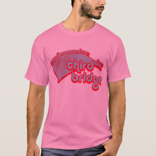 dritte Brücke. blau&neon. T-Shirt