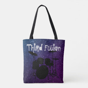 Dritte Fusion trommelt Lila u. Blaues Tasche