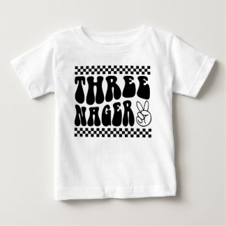 Dritte Geburtstagsdrohenager Retro 3. Geburtstagsk Baby T-shirt