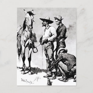 Dritte Kavallerie-Soldaten von Frederic Remington Postkarte