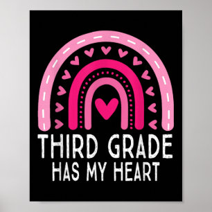 Dritte Klasse hat meine Herz-Valentinstag-Teache Poster