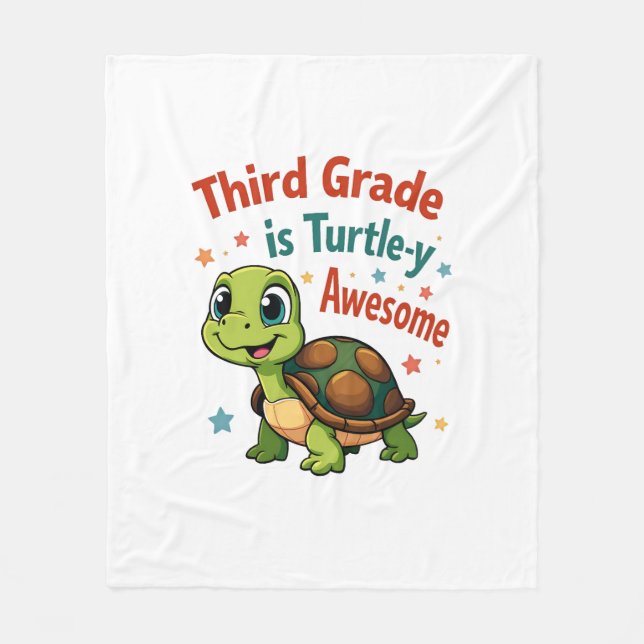 Dritte Klasse Schildkröten-y Phantastisch 3. Klass Fleecedecke (Vorderseite)