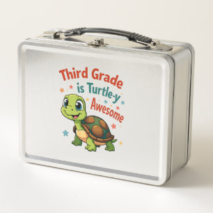 Dritte Klasse Turtle-y Awesome 3. Klasse Zurück zu Metall Brotdose