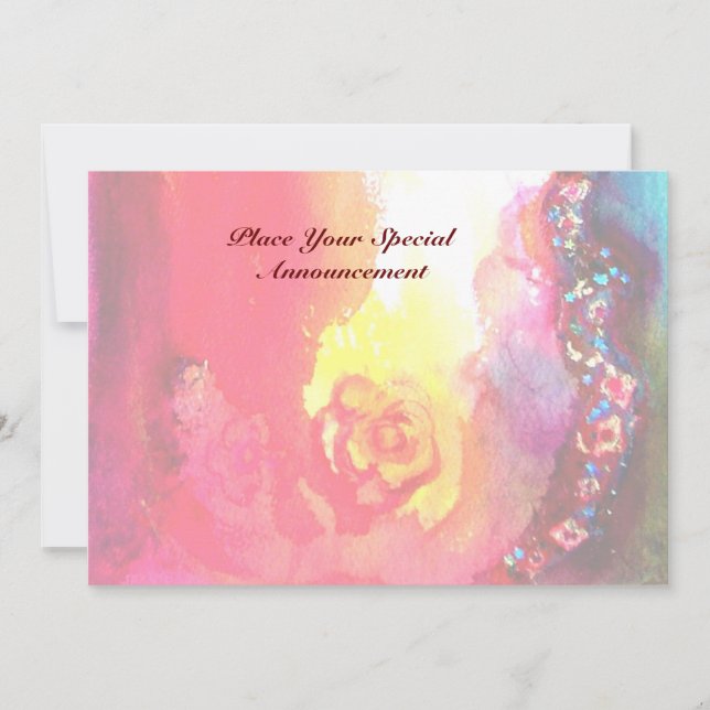 DRITTE MASK Maskerade Ball, goldgelb blau Ankündigung (Vorderseite)