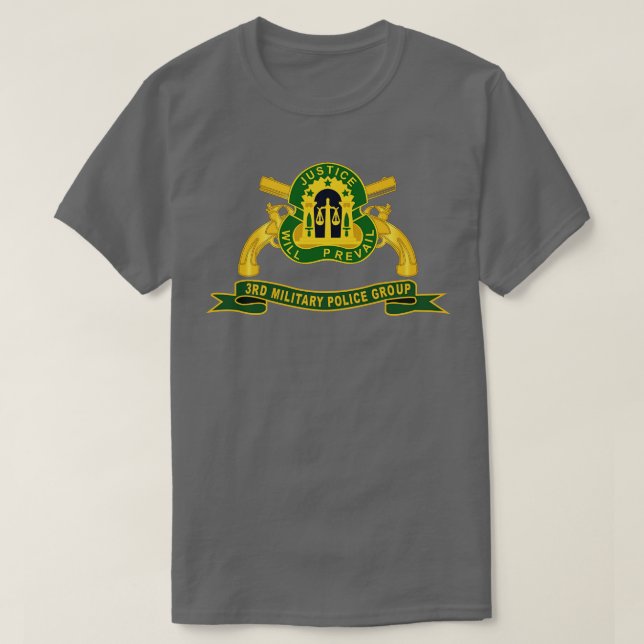 Dritte Militärpolizeigruppe w Br Ribbon T-Shirt (Design vorne)