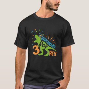 Dritte Rex 3Rd Geburtstag Junge Geschenke Dinosaur T-Shirt