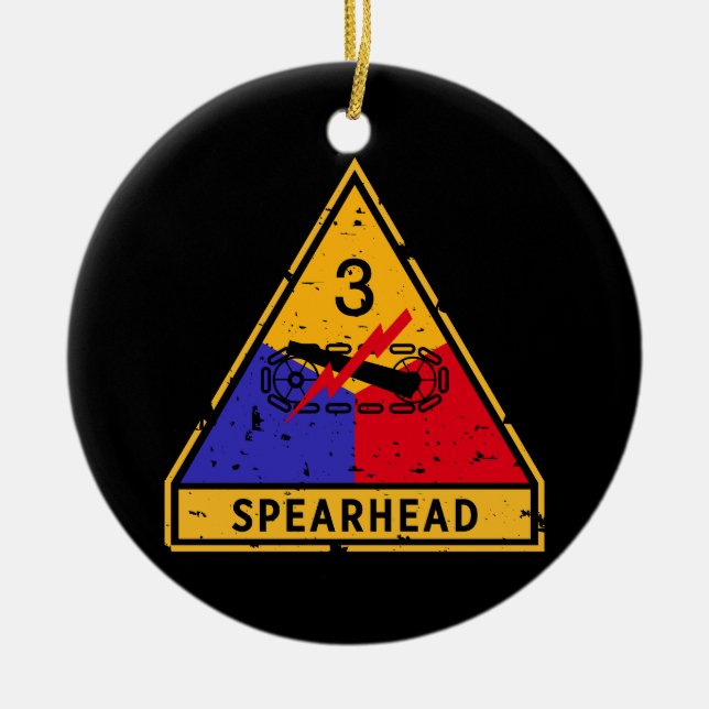 Dritte Rüstungssparte - "Grunge" des US-Militärs Keramik Ornament (Vorne)