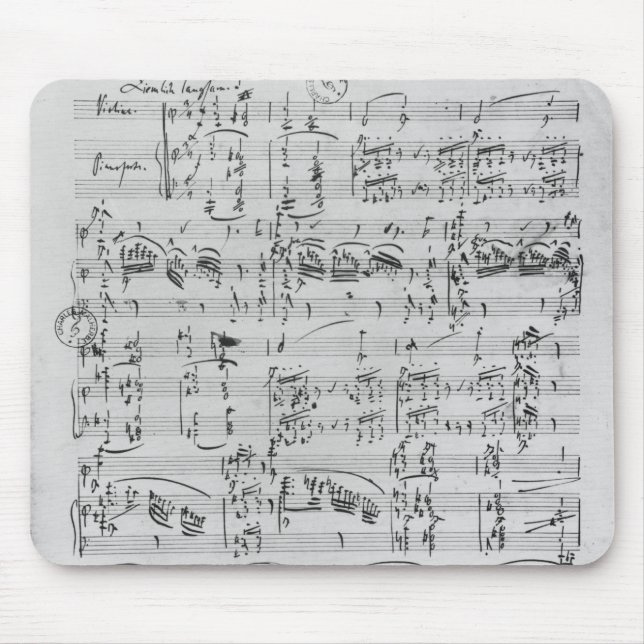 Dritte Sonate für Klavier und Violine Mousepad (Vorne)