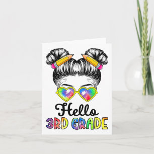 Dritter Grad CK to School - Hello 3rd Grade Messy Karte