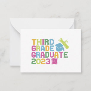 Dritter Grade Graduate 2023 Abschluss - Urlaub Ges Mitteilungskarte