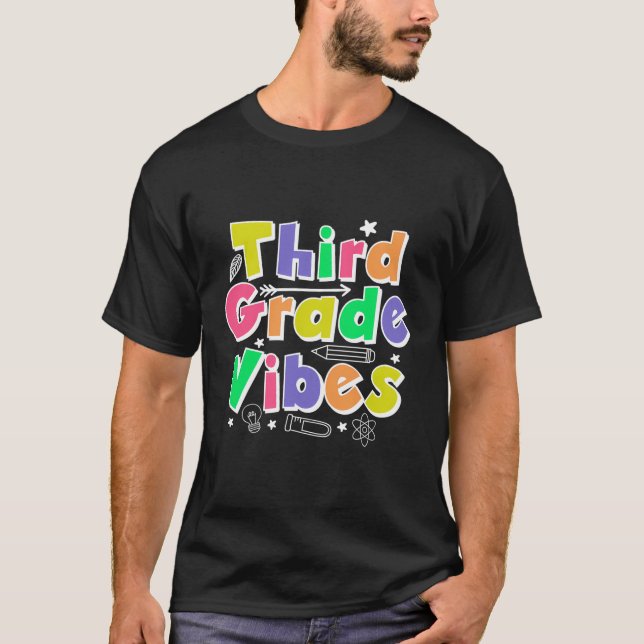 Dritter Klasse: Rückkehr zu Schule 3D Team 1S T-Shirt (Vorderseite)