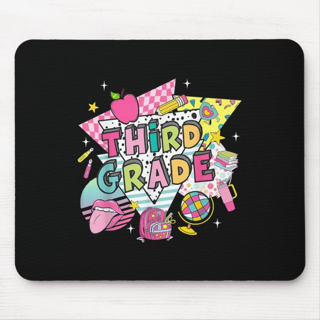 Dritter Lehrer Student zurück zur Schule glücklich Mousepad (Vorne)