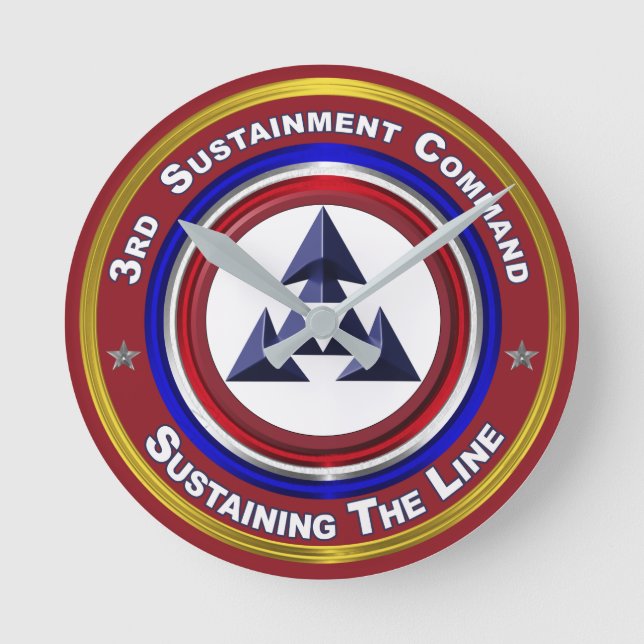 Dritter Nachhaltigkeitsbefehl - Sake Runde Wanduhr (Vorderseite)