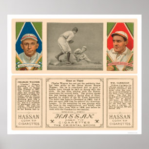 Dritter Red Sox Baseball 1912 stehlen Poster