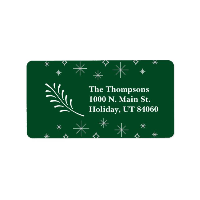 DRITTER TAG DER KRISTMAS / Weihnachtsmarken Adressaufkleber (Vorne)