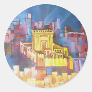 Dritter Tempel von Jerusalem Runder Aufkleber