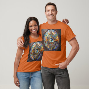 Drittes Auge auf Bleiglas und Bronze T-Shirt