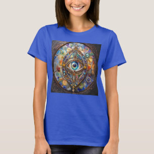 Drittes Auge auf Bleiglas und Bronze T-Shirt